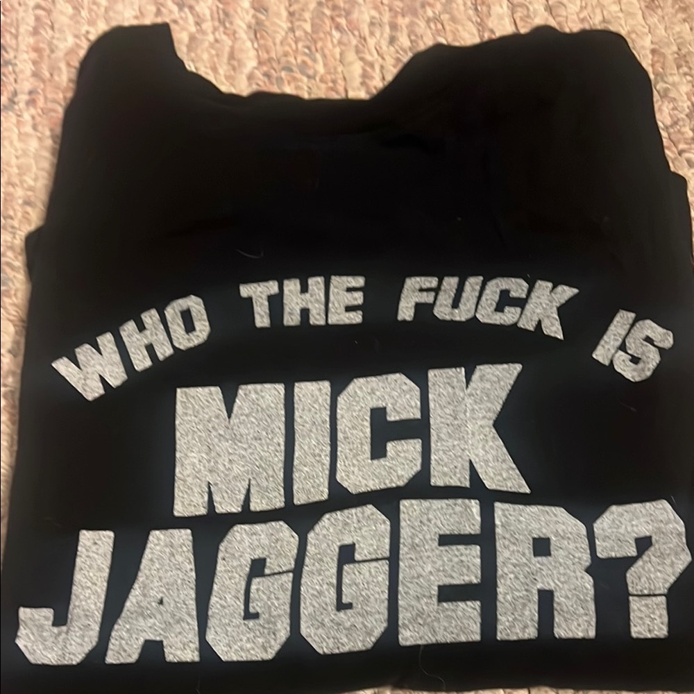 Black Graphic T-Shirt with Bold Text